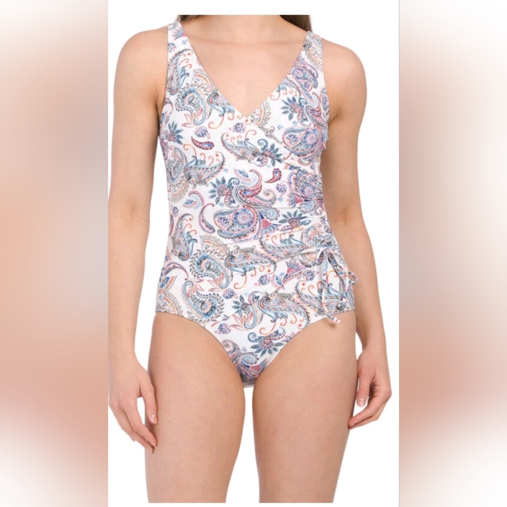 NEW Nip and Tuck Paisley One Piece Swim Suit.